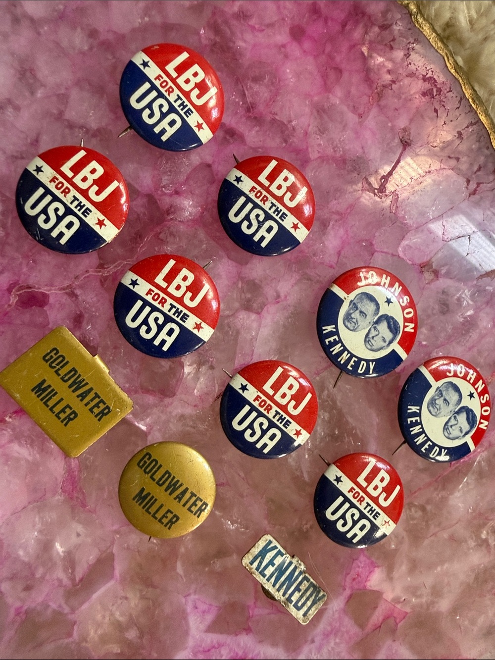 Vintage U.S. presidential campaign 1960 & 1964 Elections Kennedy & Goldwater Lot